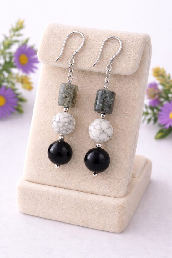 Dabīgo akmeņu auskari "Mežonīgā dvēsele"